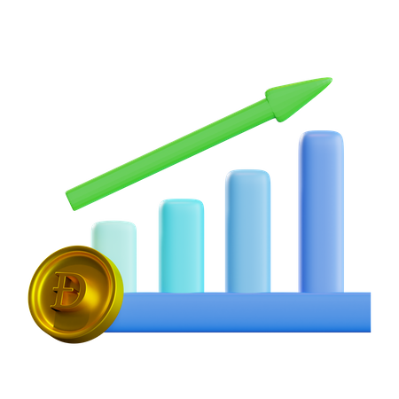 Dodgecoin Growth Chart  3D Icon