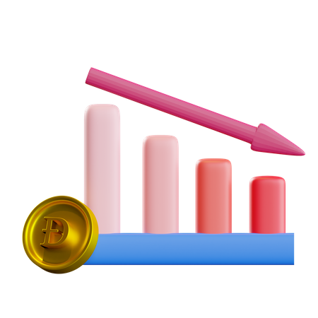 Dodgecoin Loss Chart  3D Icon