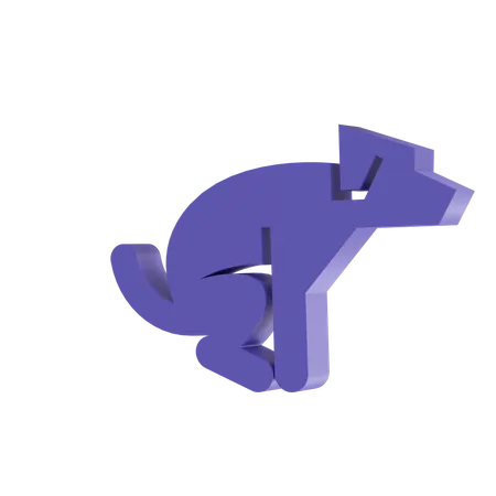 Dog defecate  3D Icon