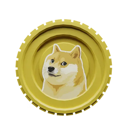 Dogecoin Coin  3D Illustration