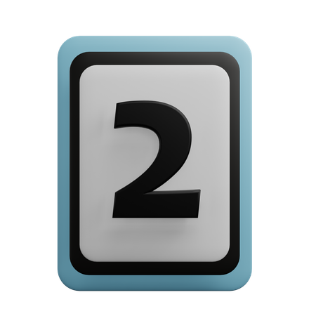 Número 2  3D Icon