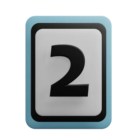 Número 2  3D Icon