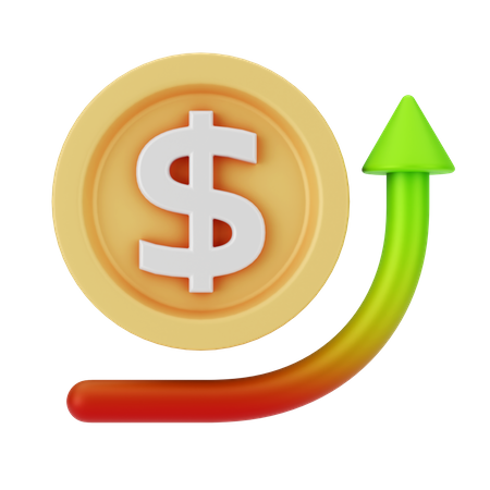 Dollar en hausse  3D Icon