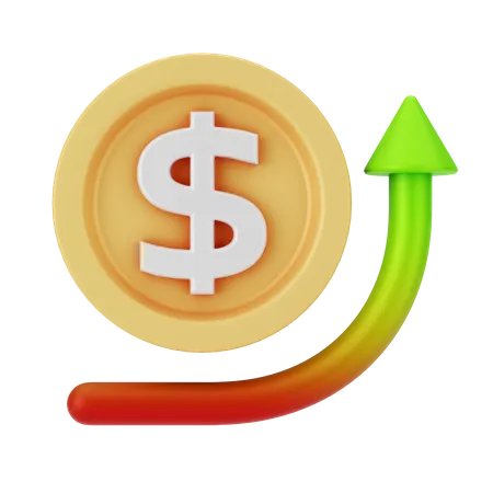 Dollar en hausse  3D Icon