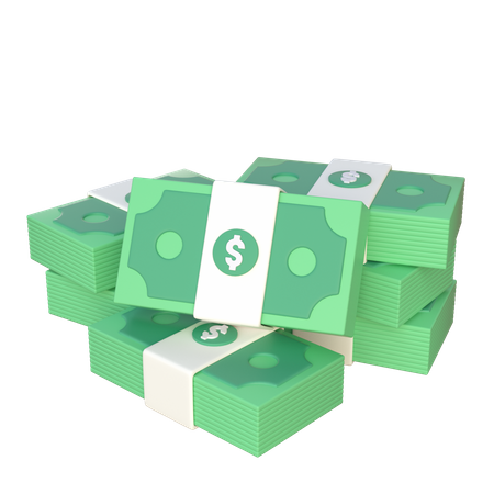 Dollar Banknotes Bundle  3D Icon