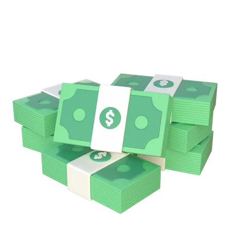 Dollar Banknotes Bundle  3D Icon