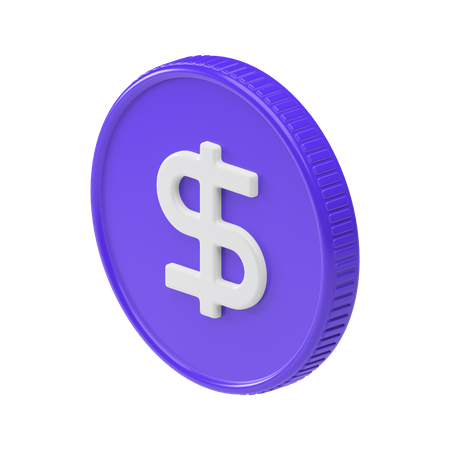 Dollar Coin  3D Illustration