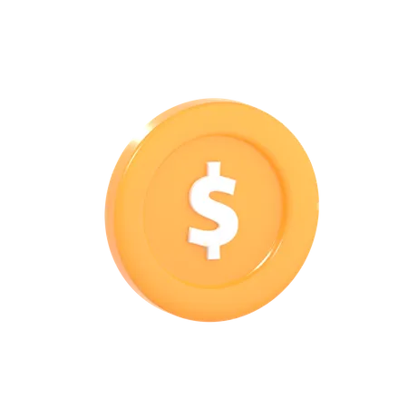 Dollar Coin  3D Icon