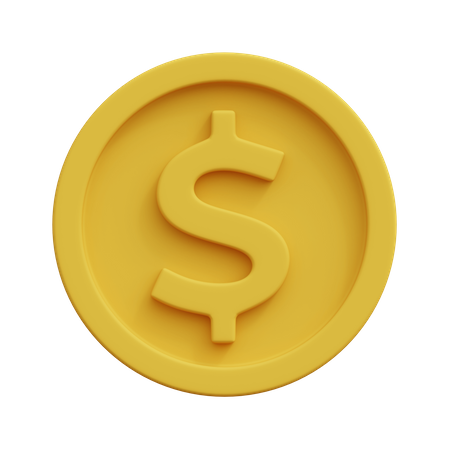 Dollar Coin  3D Illustration