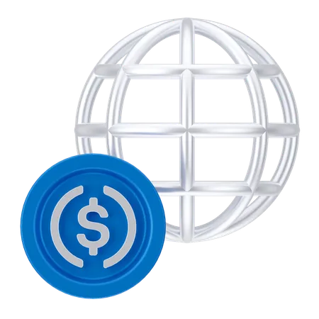 Dollar connection  3D Icon