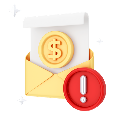 Dollar Mail Alert  3D Icon