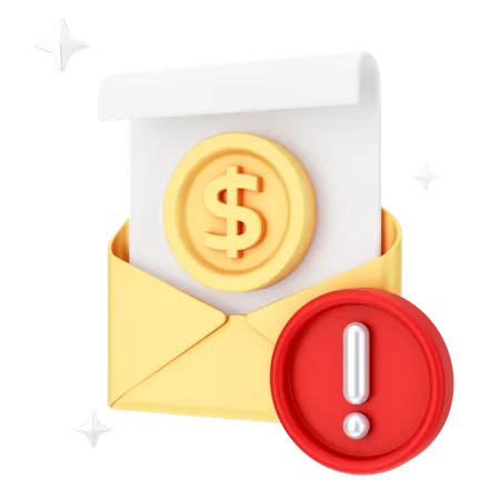 Dollar Mail Alert  3D Icon