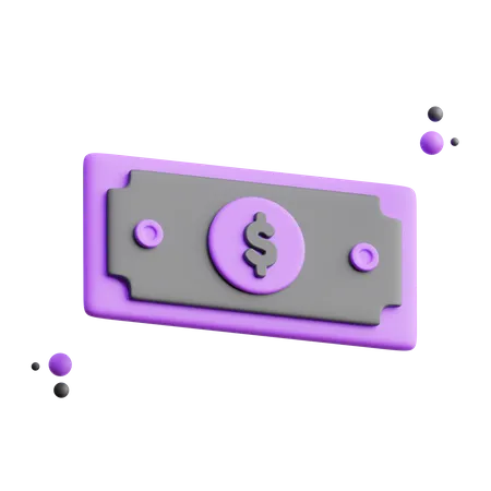 Dollarnote  3D Icon