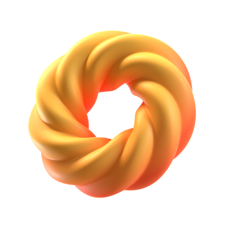 Donut Abstract Shape  3D Icon