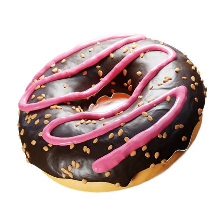 Rosquinha de chocolate  3D Icon