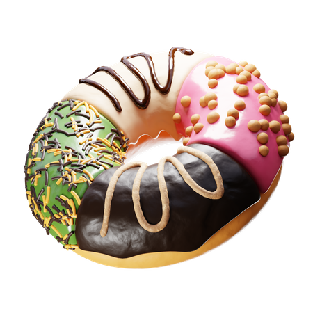 Rosquinha de chocolate  3D Icon