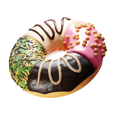 Rosquinha de chocolate  3D Icon