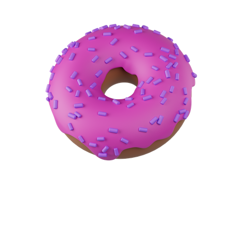 Donut mit Zuckerguss und Marshmallows  3D Icon