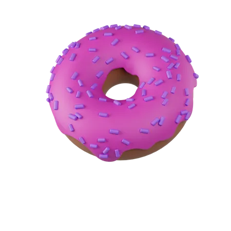 Donut mit Zuckerguss und Marshmallows  3D Icon