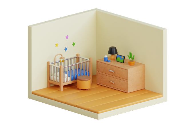 Dormitorio de niños  3D Illustration