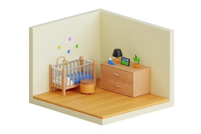 Dormitorio de niños  3D Illustration