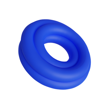 Double circle  3D Illustration