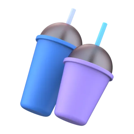 Double Cup  3D Illustration