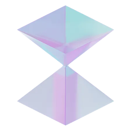 Double Reversed Prism  3D Icon