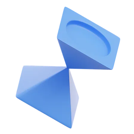 Double Reversed Prism  3D Icon