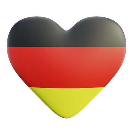 Drapeau coeur allemagne  3D Icon