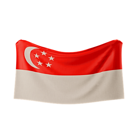 Drapeau de Singapour  3D Icon