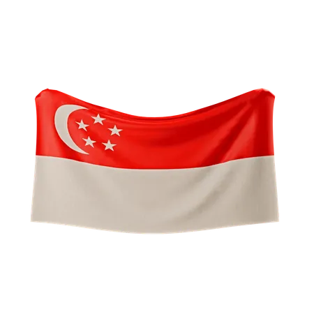 Drapeau de Singapour  3D Icon