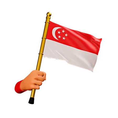 Drapeau de Singapour  3D Icon