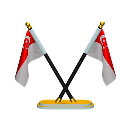 Drapeau de Singapour  3D Icon