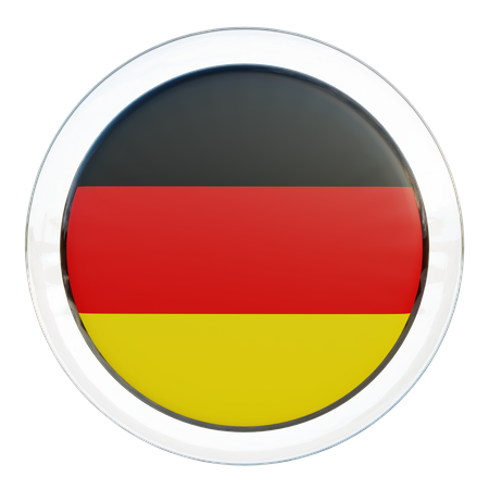 Drapeau rond de l'Allemagne  3D Icon