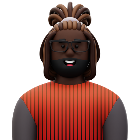 Dreadlock Man  3D Icon