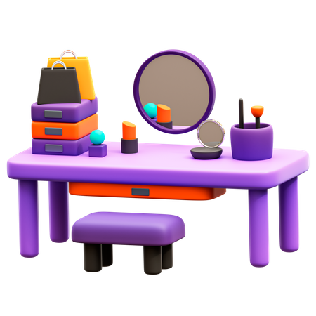 Dressing Table  3D Illustration