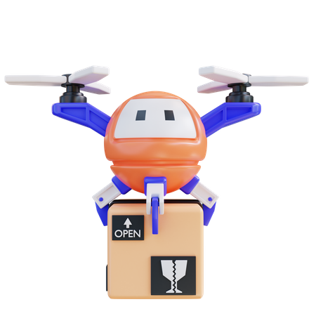 Drone Delivery  3D Icon