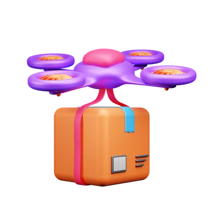 Drone Delivery  3D Icon