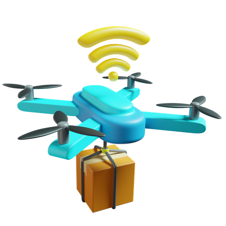 Drone Delivery  3D Icon