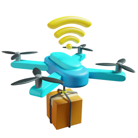 Drone Delivery  3D Icon