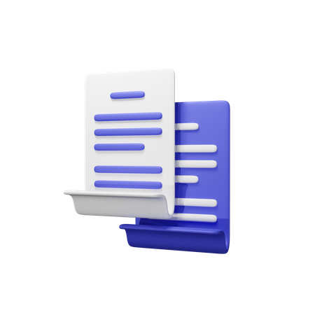 Document en double  3D Icon