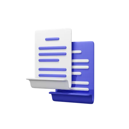 Document en double  3D Icon