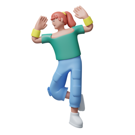 Dynamic Dancer  3D Illustration