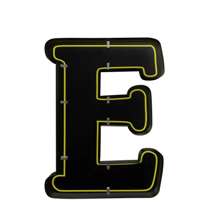 E alfabeto  3D Icon