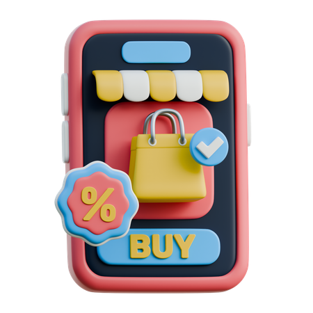 E Commerce Application  3D Icon