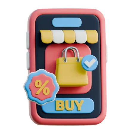 E Commerce Application  3D Icon