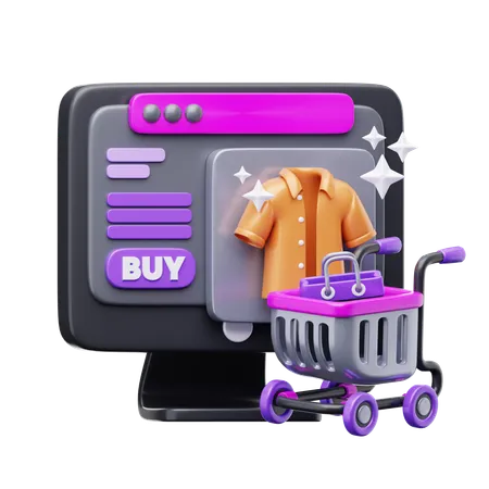 E-Commerce Landing Page  3D Icon