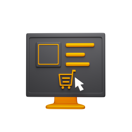 E Commerce Web  3D Icon