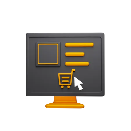 E Commerce Web  3D Icon